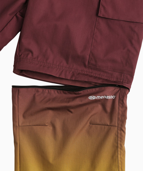 GRADIENT CONVERTIBLE HIKING PANTS - 2 COLORS RED