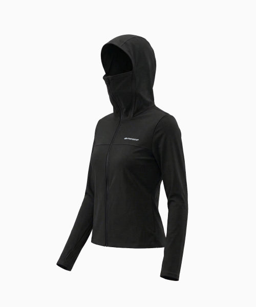 FACE COVER ZIP UP JERSEY - 4 COLORS BLACK