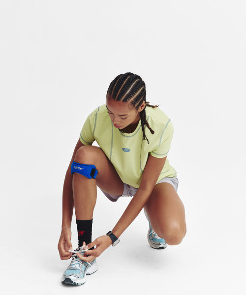 FLOW RUNNING CREW SOCKS - 5 COLORS BLACK