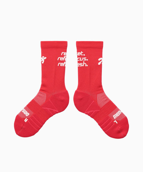FLOW RUNNING CREW SOCKS - 5 COLORS PINK