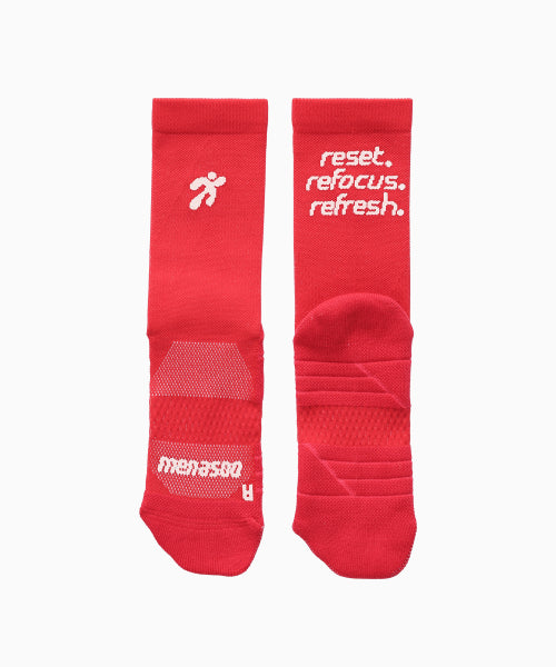 FLOW RUNNING CREW SOCKS - 5 COLORS PINK