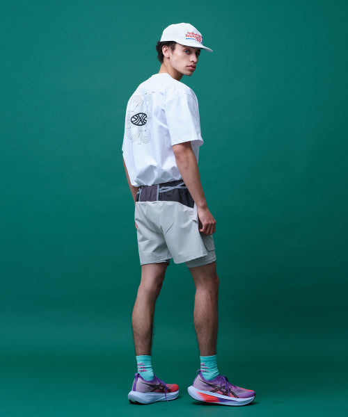 RUNNING SPORTS NO RUSH SHORT BRIM CAP - 5 COLORS WHITE