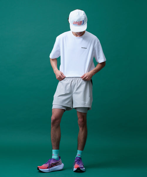 RUNNING SPORTS NO RUSH SHORT BRIM CAP - 5 COLORS WHITE
