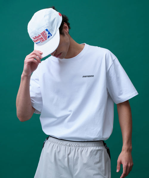 RUNNING SPORTS NO RUSH SHORT BRIM CAP - 5 COLORS WHITE