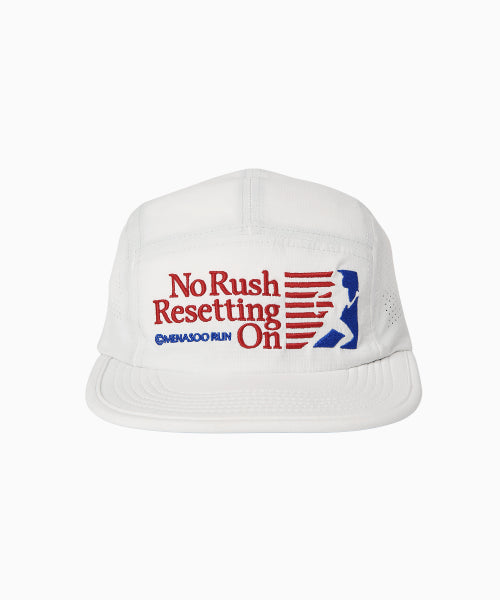 RUNNING SPORTS NO RUSH SHORT BRIM CAP - 5 COLORS WHITE