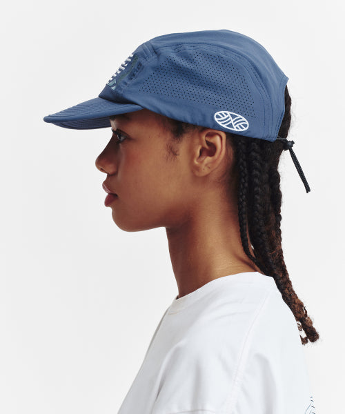 RUNNING SPORTS NO RUSH SHORT BRIM CAP - 5 COLORS BLUE