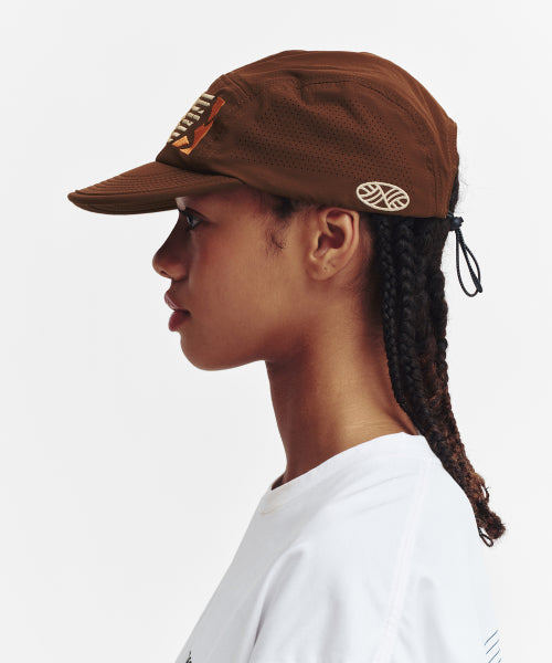 RUNNING SPORTS NO RUSH SHORT BRIM CAP - 5 COLORS BROWN