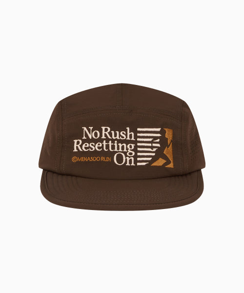 RUNNING SPORTS NO RUSH SHORT BRIM CAP - 5 COLORS BROWN
