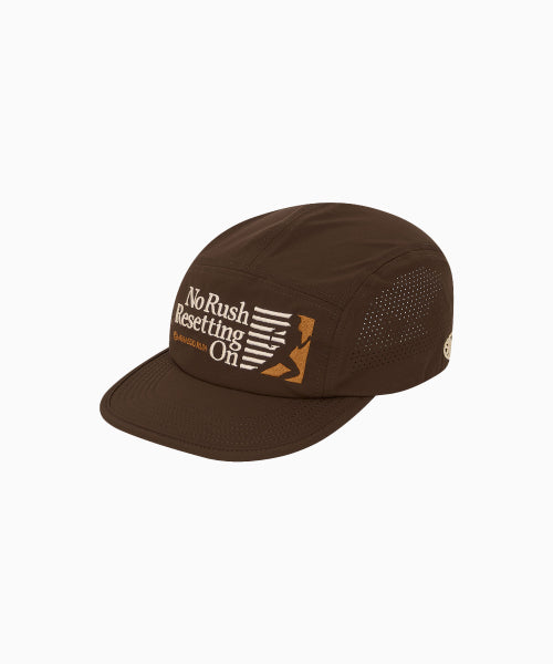 RUNNING SPORTS NO RUSH SHORT BRIM CAP - 5 COLORS BROWN