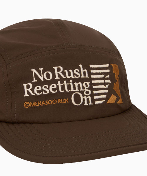 RUNNING SPORTS NO RUSH SHORT BRIM CAP - 5 COLORS BROWN