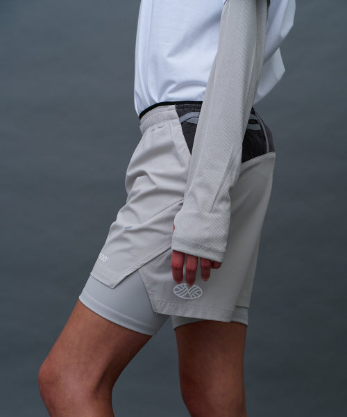 UNISEX MULTI SPORT TWO IN ONE RUNNING SHORTS - 3 COLORS GREY