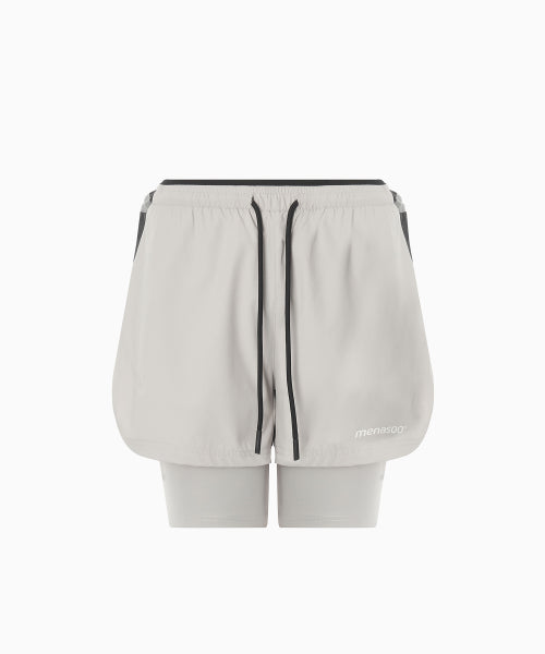 UNISEX MULTI SPORT TWO IN ONE RUNNING SHORTS - 3 COLORS GREY