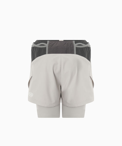 UNISEX MULTI SPORT TWO IN ONE RUNNING SHORTS - 3 COLORS GREY