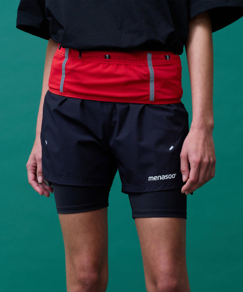 UNISEX MULTI SPORT TWO IN ONE RUNNING SHORTS - 3 COLORS BLACK