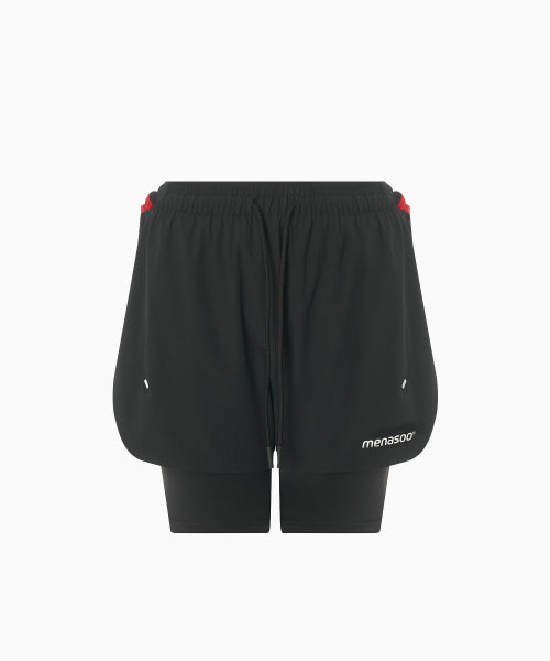 UNISEX MULTI SPORT TWO IN ONE RUNNING SHORTS - 3 COLORS BLACK