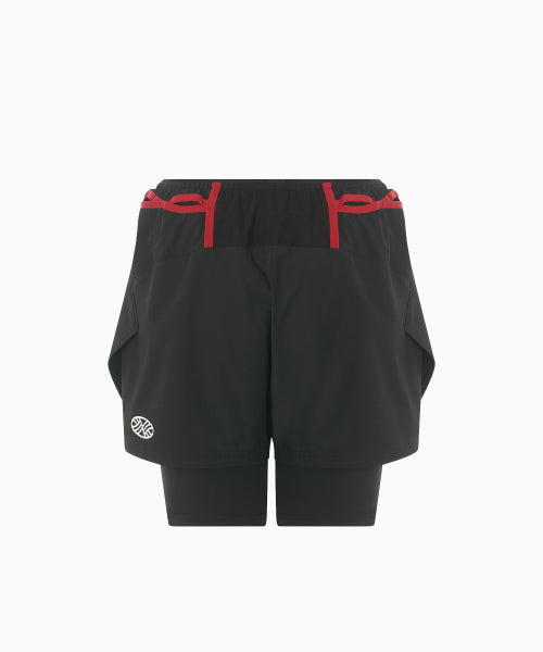 UNISEX MULTI SPORT TWO IN ONE RUNNING SHORTS - 3 COLORS BLACK