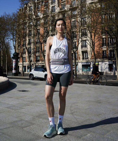 UNISEX ICON RUNNING SINGLET - 4 COLORS WHITE