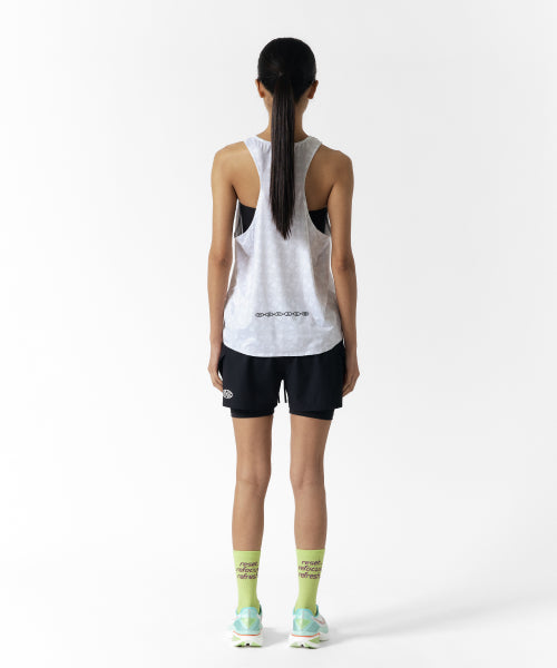 UNISEX ICON RUNNING SINGLET - 4 COLORS WHITE