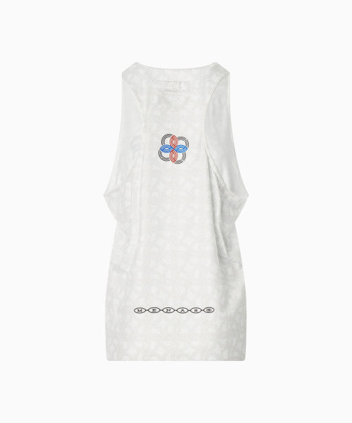 UNISEX ICON RUNNING SINGLET - 4 COLORS WHITE
