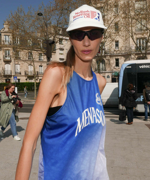 UNISEX ICON RUNNING SINGLET - 4 COLORS BLUE