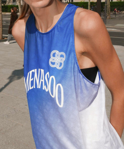 UNISEX ICON RUNNING SINGLET - 4 COLORS BLUE