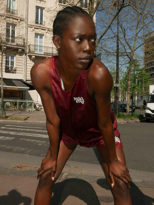 UNISEX PACE TRACE SINGLET - 6 COLORS RED