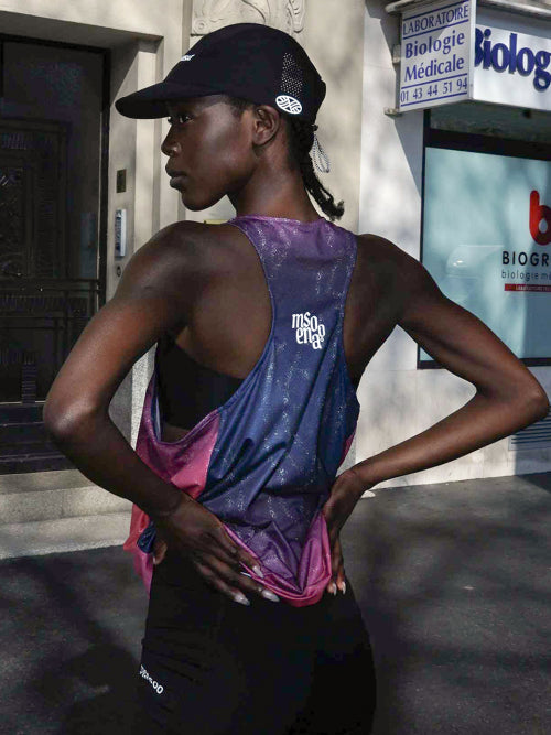 UNISEX PACE TRACE SINGLET - 6 COLORS PURPLE