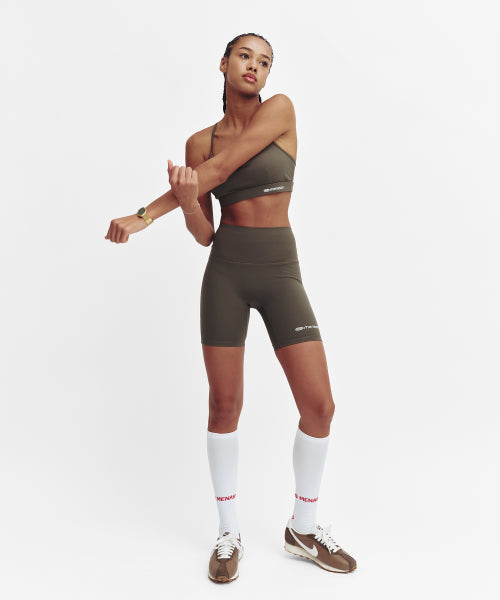 HIGH WAISTED BIKER LEGGINGS - 4 COLORS KHAKI