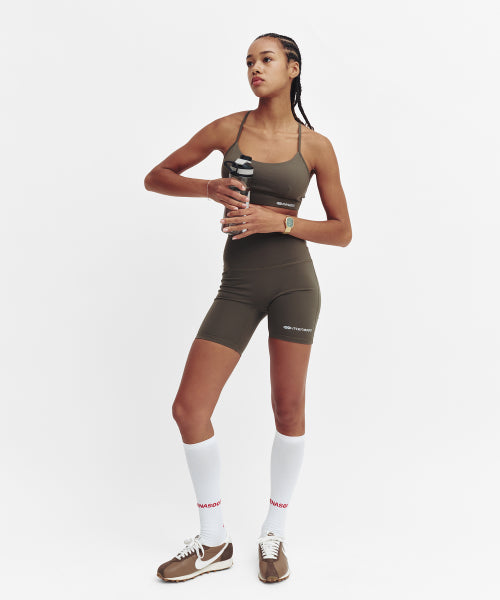 HIGH WAISTED BIKER LEGGINGS - 4 COLORS KHAKI