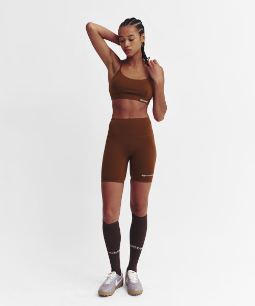 HIGH WAISTED BIKER LEGGINGS - 4 COLORS BROWN