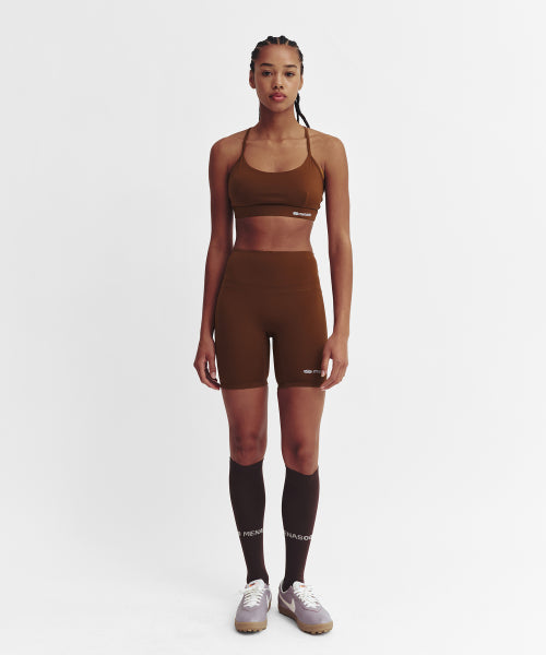 HIGH WAISTED BIKER LEGGINGS - 4 COLORS BROWN