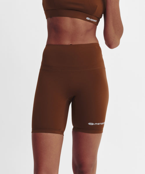 HIGH WAISTED BIKER LEGGINGS - 4 COLORS BROWN