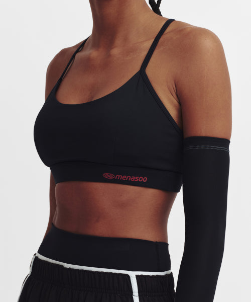 CROSS STRAP BRA TOP - 4 COLORS BLACK