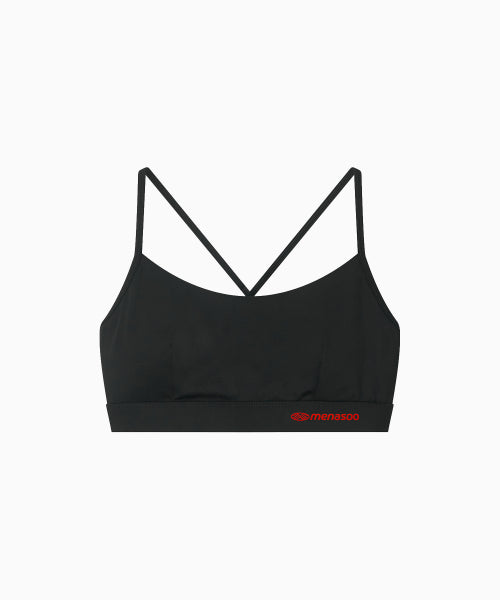 CROSS STRAP BRA TOP - 4 COLORS BLACK