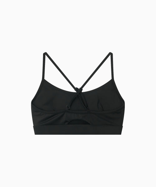 CROSS STRAP BRA TOP - 4 COLORS BLACK