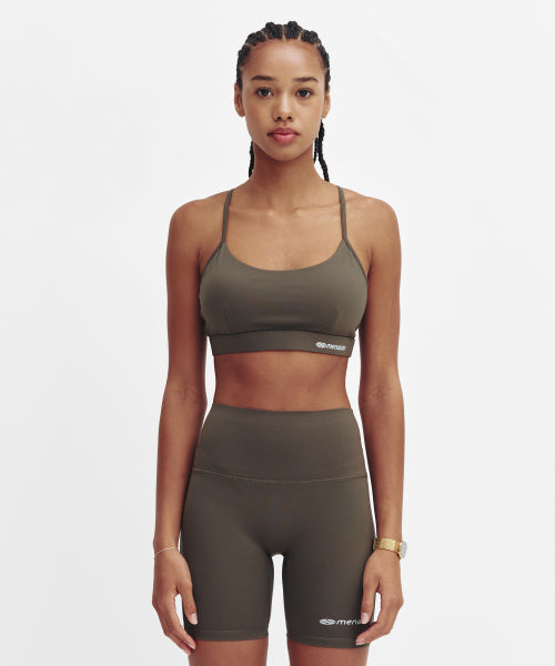 CROSS STRAP BRA TOP - 4 COLORS KHAKI