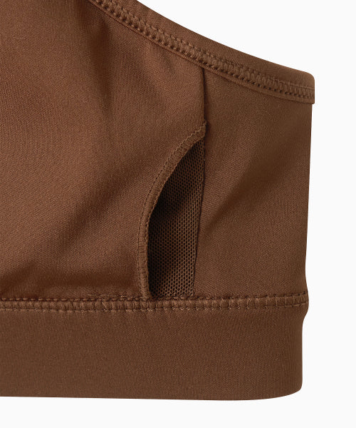 CROSS STRAP BRA TOP - 4 COLORS BROWN