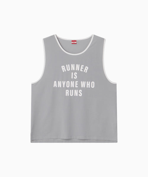 MESH RUNNER CLUB SLEEVELESS TOP - 5 COLORS GREY