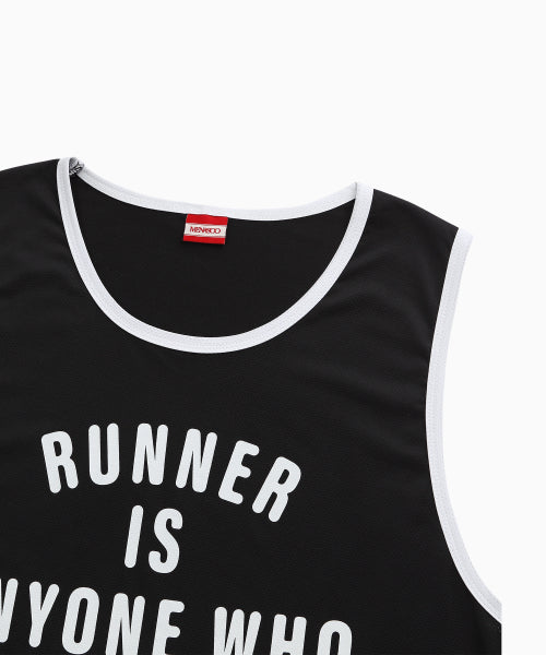 MESH RUNNER CLUB SLEEVELESS TOP - 5 COLORS BLACK