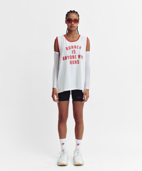 MESH RUNNER CLUB SLEEVELESS TOP - 5 COLORS WHITE