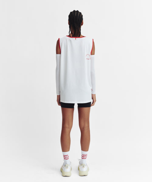 MESH RUNNER CLUB SLEEVELESS TOP - 5 COLORS WHITE