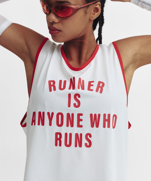 MESH RUNNER CLUB SLEEVELESS TOP - 5 COLORS WHITE