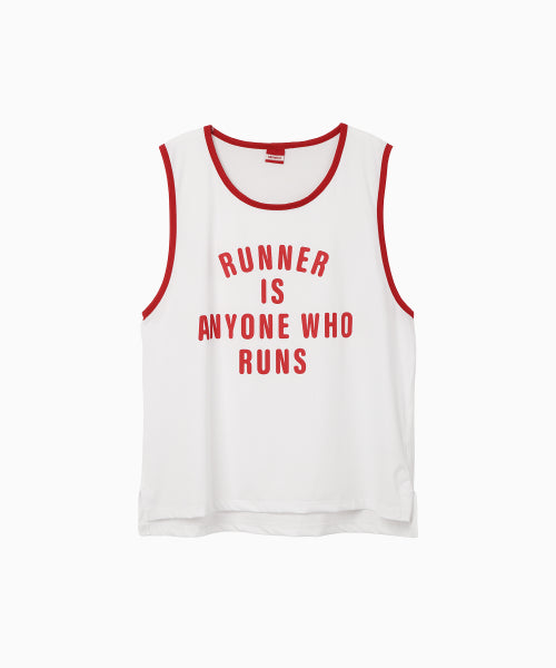 MESH RUNNER CLUB SLEEVELESS TOP - 5 COLORS WHITE