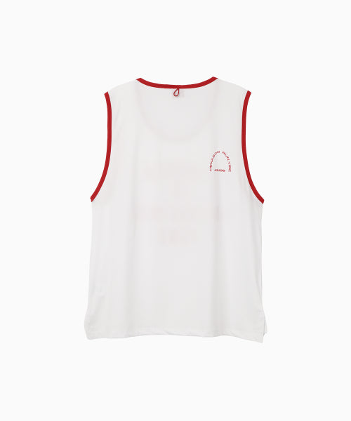 MESH RUNNER CLUB SLEEVELESS TOP - 5 COLORS WHITE