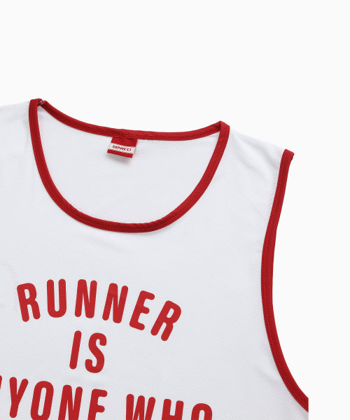 MESH RUNNER CLUB SLEEVELESS TOP - 5 COLORS WHITE