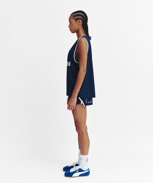 MESH RUNNER CLUB SLEEVELESS TOP - 5 COLORS NAVY