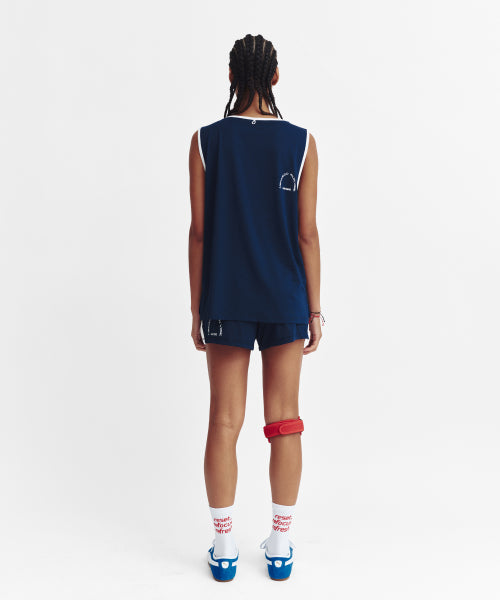 MESH RUNNER CLUB SLEEVELESS TOP - 5 COLORS NAVY
