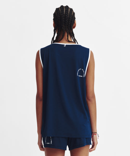 MESH RUNNER CLUB SLEEVELESS TOP - 5 COLORS NAVY