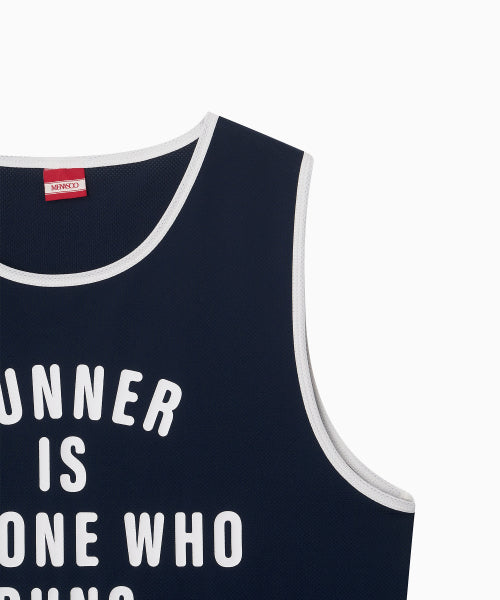 MESH RUNNER CLUB SLEEVELESS TOP - 5 COLORS NAVY
