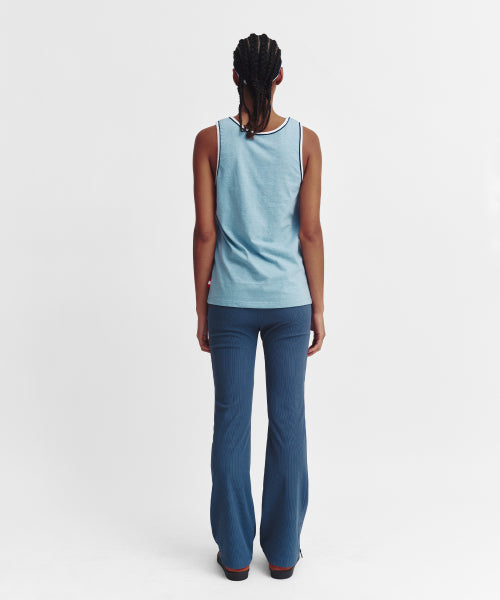 SIGNATURE DOUBLE BINDING SLEEVELESS TOP - 5 COLORS BLUE